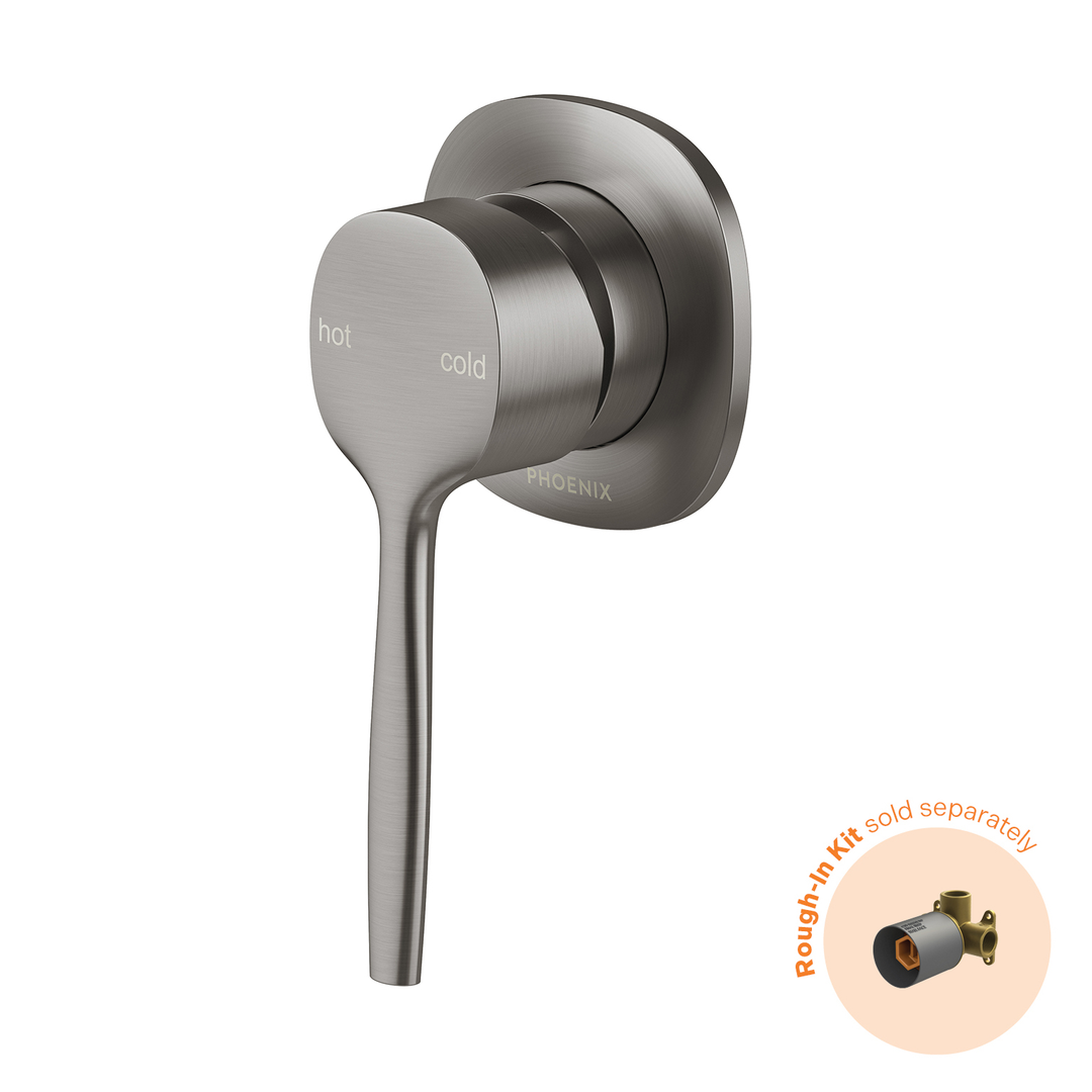 Phoenix Vask Switchmix Shower / Wall Mixer Fit-Off Kit Brushed Carbon