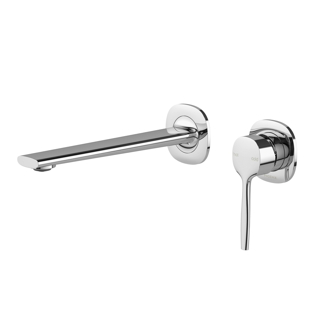 Phoenix Vask Switchmix Wall Basin / Bath Mixer Set 200Mm  Chrome