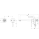 Phoenix Vask Switchmix Wall Basin / Bath Mixer Set 200Mm Brushed Bronze