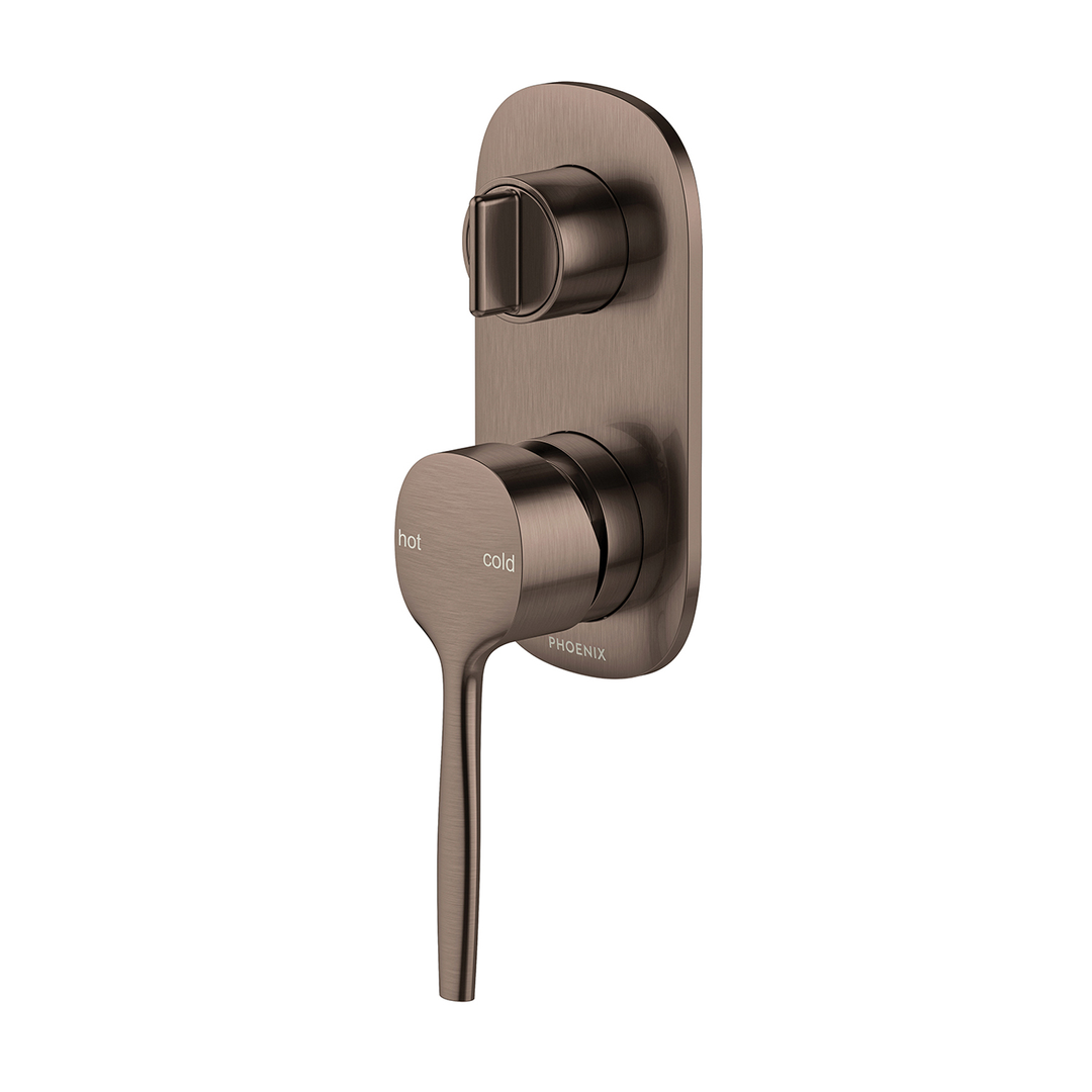 Phoenix Vask Switchmix Shower / Bath Diverter Mixer Brushed Bronze