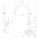 Phoenix Vask Sink Mixer 190Mm Gooseneck Brushed Bronze