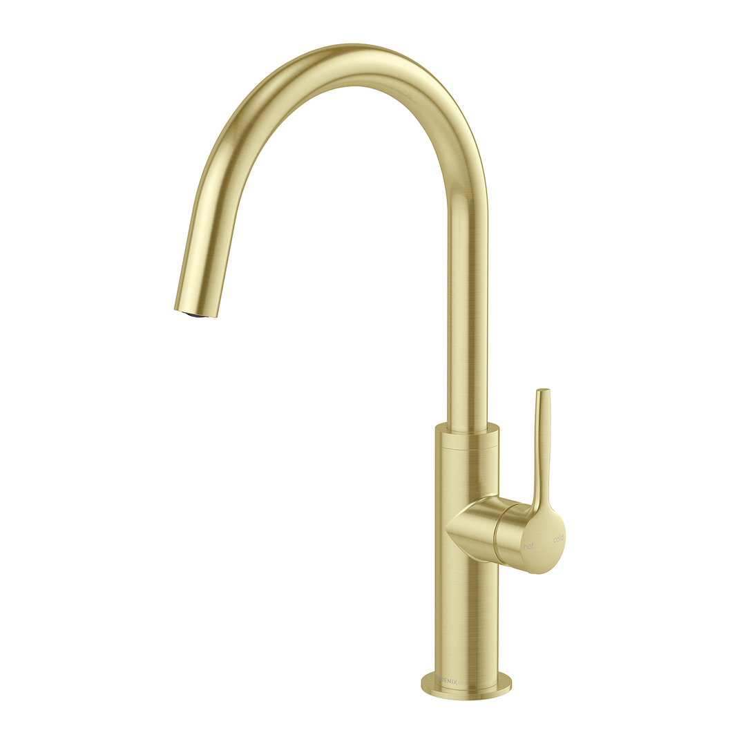 Phoenix Vask Sink Mixer 190Mm Brushed Gold