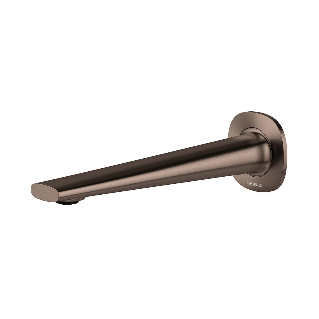 Phoenix Vask Wall Basin / Bath Outlet 200Mm Brushed Bronze