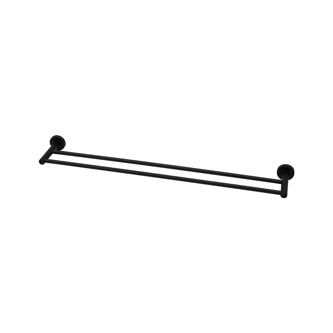 Brasshards Mixx Chia Double Towel Rail 750Mm Matt Black