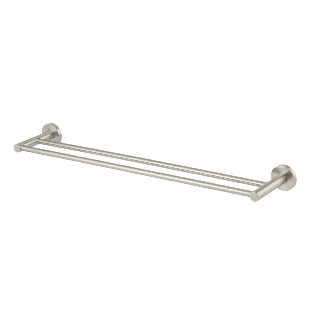 Brasshards Mixx Chia Double Towel Rail 600Mm Brushed Nickel