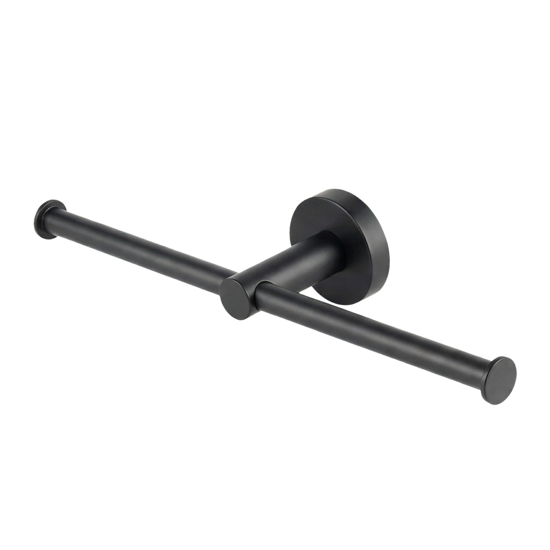 Brasshards Mixx Chia Double Toilet Roll Holder Matt Black