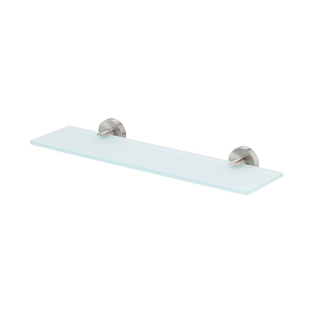 Brasshards Mixx Chia Glass Shower Shelf 450Mm Brushed Nickel