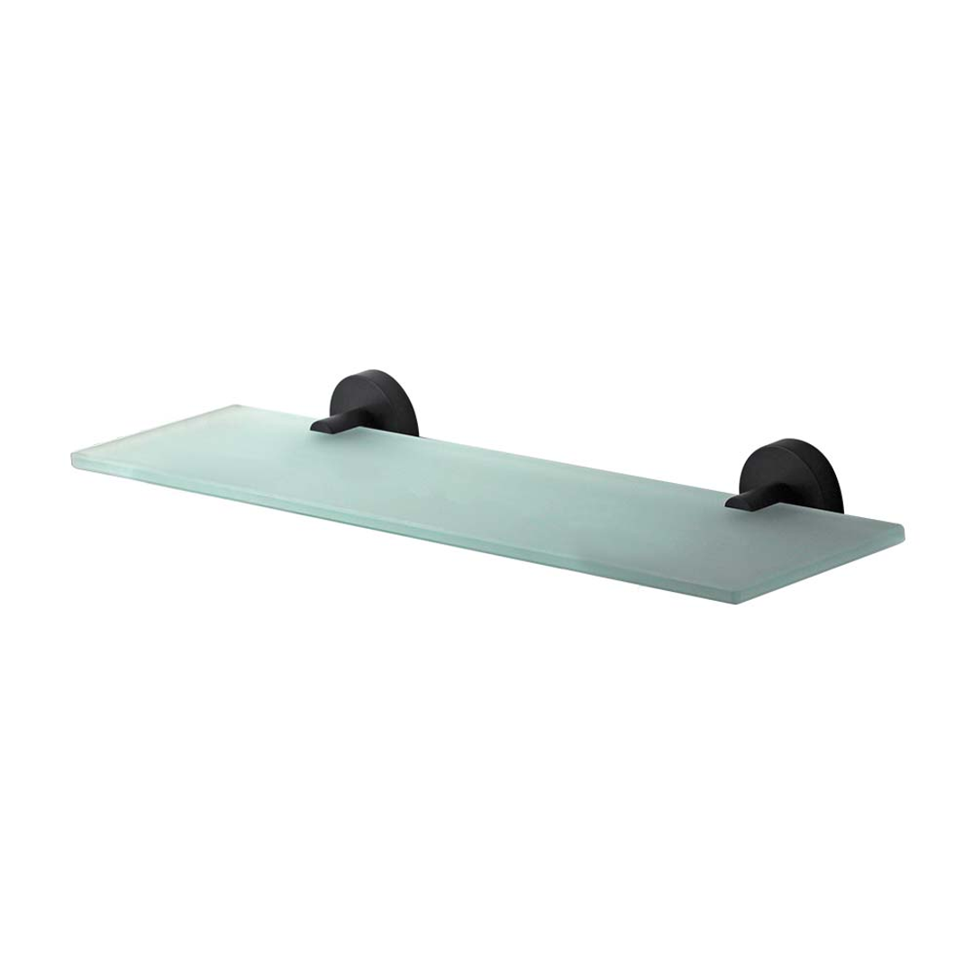Brasshards Mixx Chia Glass Shower Shelf 450Mm Matt Black