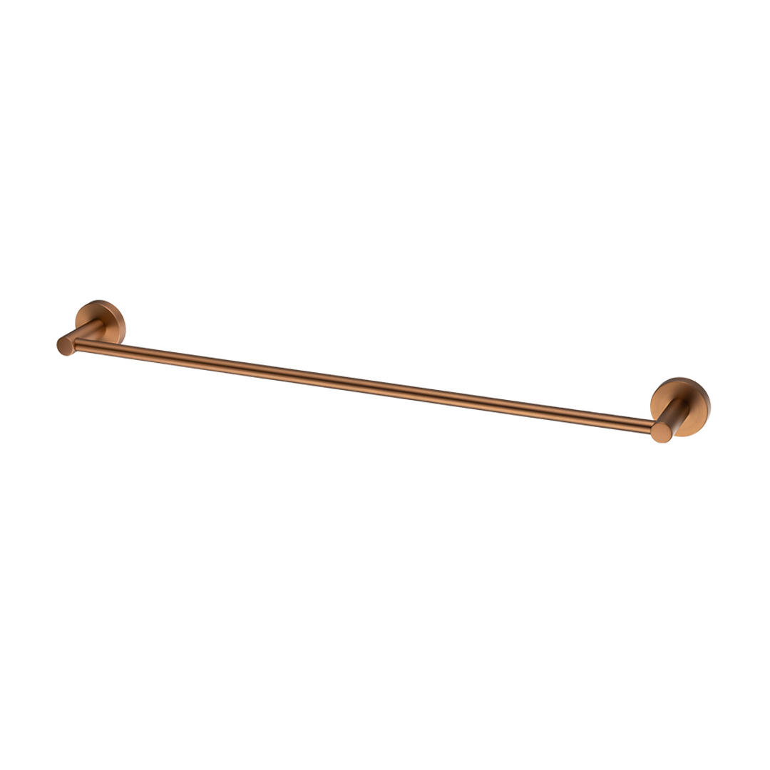 Brasshards Mixx Chia Single Towel Rail 750Mm Brushed Bronze