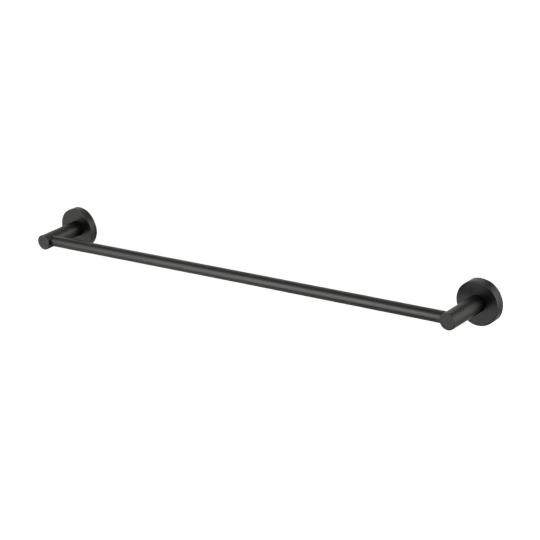 Brasshards Mixx Chia Single Towel Rail 600Mm Matt Black