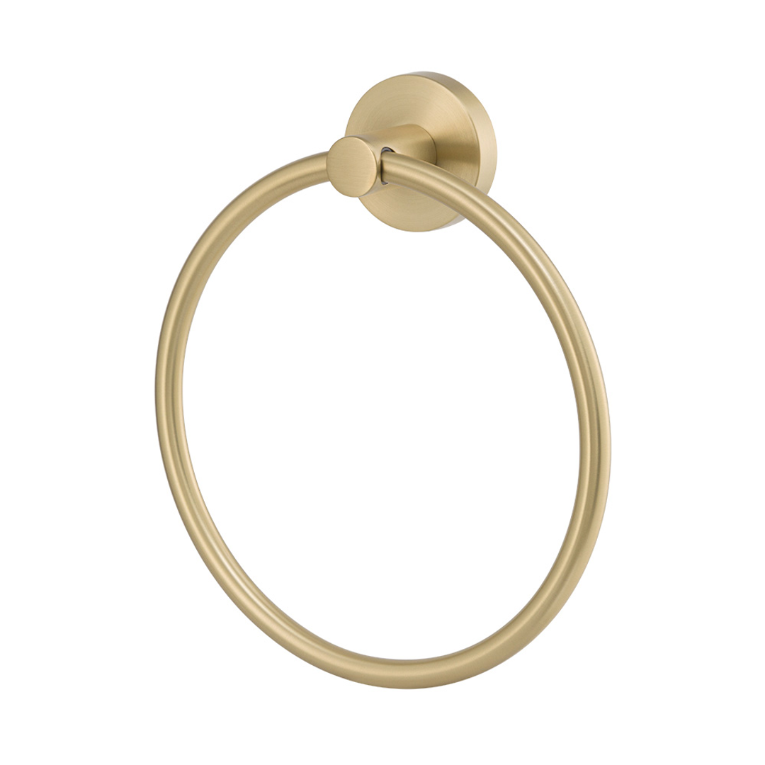 Brasshards Mixx Chia Towel Ring Brushed Gold