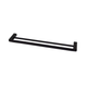 Brasshards Mixx Sandalwood Double Towel Rail 600Mm Matt Black