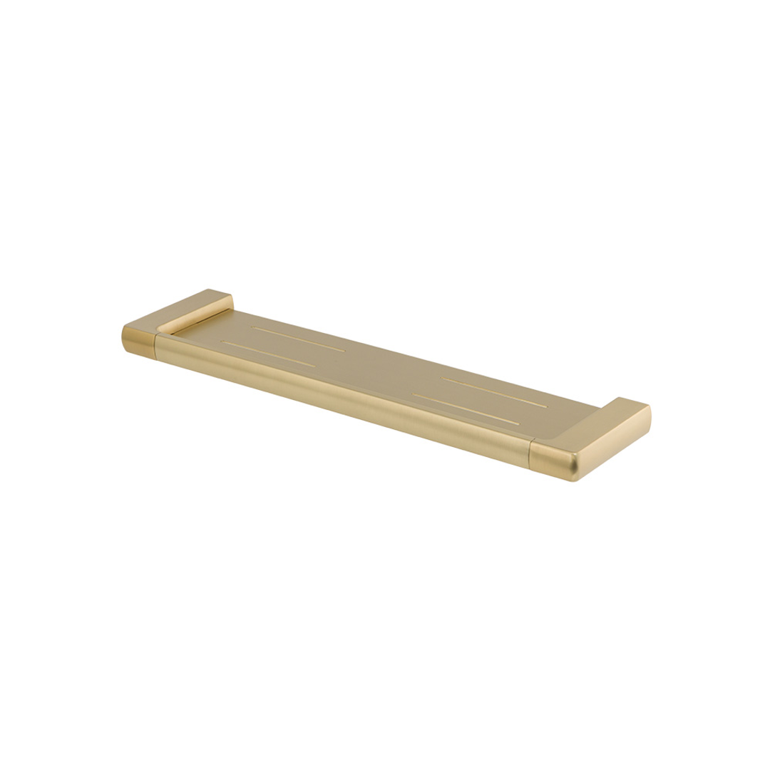 Brasshards Mixx Sandalwood Shower Shelf Brushed Gold