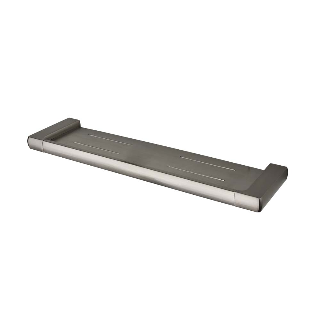 Brasshards Mixx Sandalwood Shower Shelf Brushed Nickel