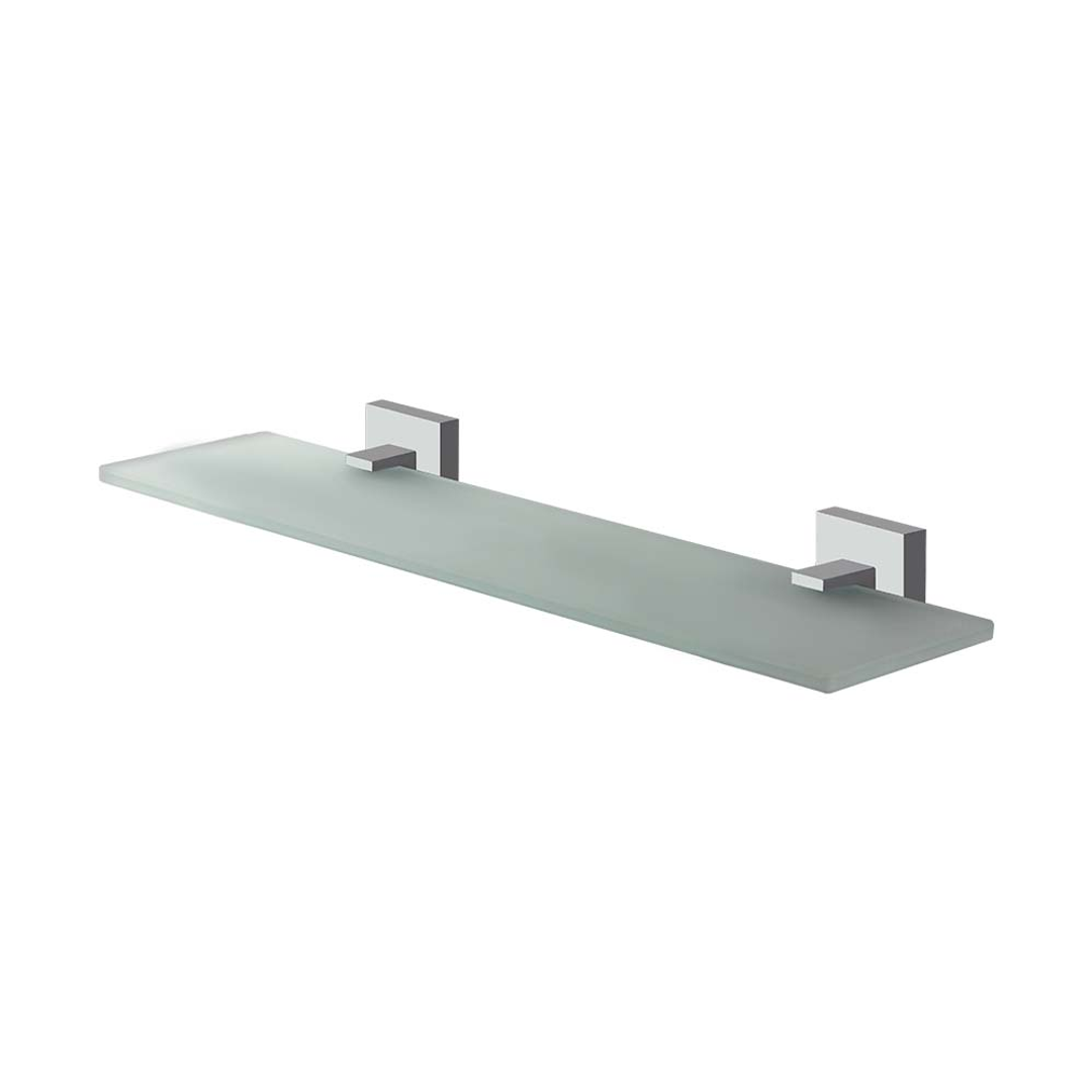 Brasshards Mixx Mint Glass Shower Shelf 450Mm Chrome