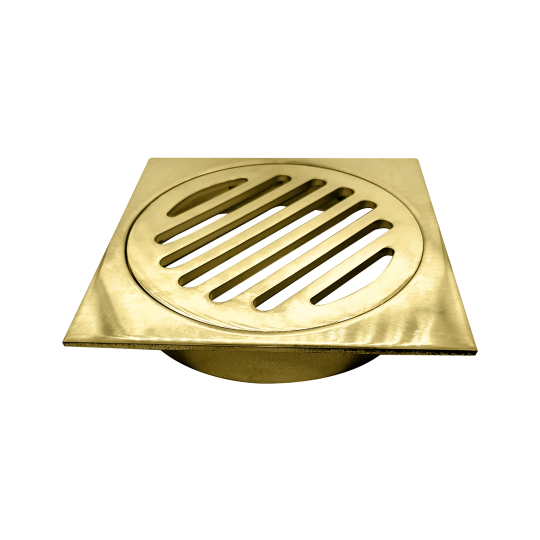 Square Drop in Trapscrew Grate 100mm Brushed Nickel