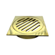 Square Drop in Trapscrew Grate 100mm Brushed Gold