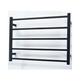 Radiant 5 Bar Heated Towel Ladder Black 750 X 550   Right Hand