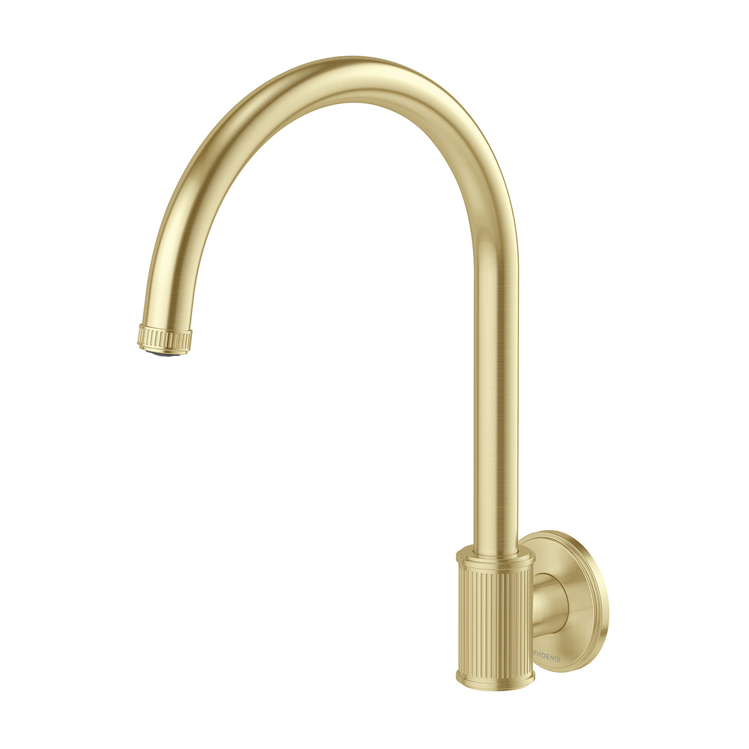 Phoenix Wiltern Wall Sink Outlet 180Mm Brushed Gold