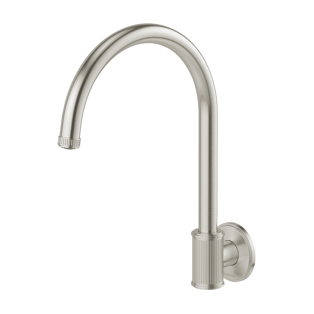Phoenix Wiltern Wall Sink Outlet 180Mm Brushed Nickel