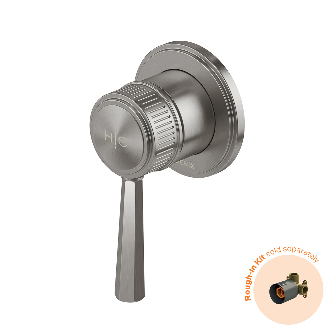 Phoenix Wiltern Switchmix Shower / Wall Mixer Fit-Off Kit Brushed Carbon