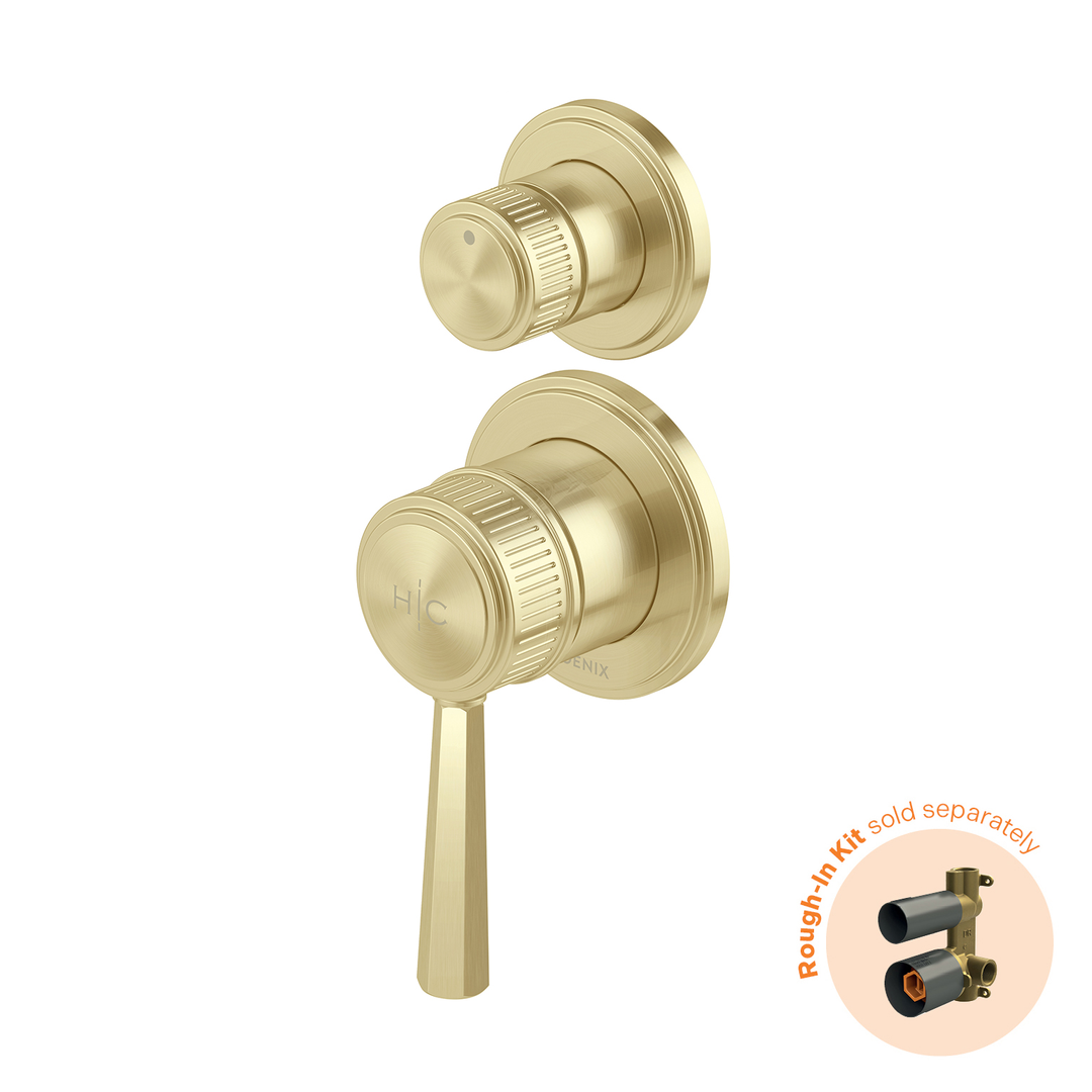 Phoenix Wiltern Switchmix Shower / Bath Diverter Mixer Fit-Off Kit Brushed Gold