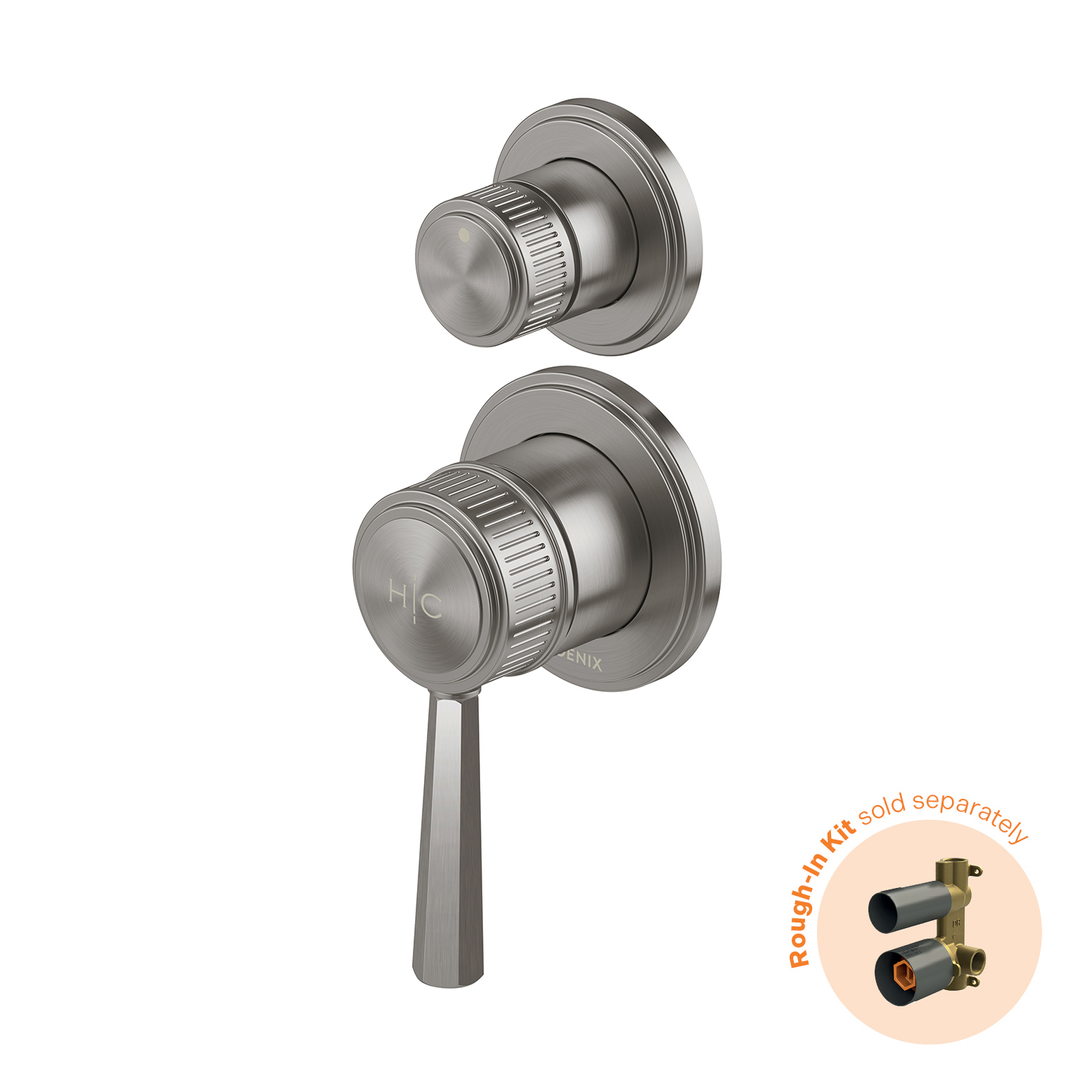 Phoenix Wiltern Switchmix Shower / Bath Diverter Mixer Fit-Off Kit Brushed Carbon