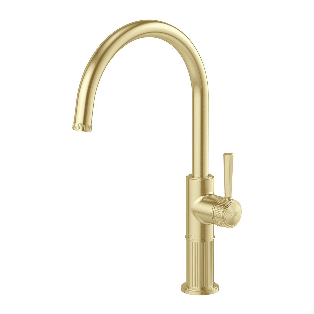 Phoenix Wiltern Sink Mixer 200Mm Brushed Gold