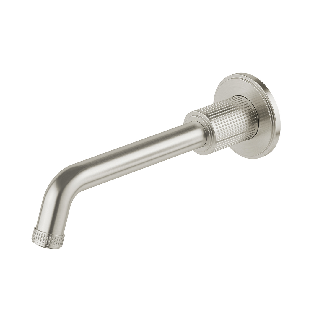 Phoenix Wiltern Wall Basin / Bath Outlet 190Mm Brushed Nickel