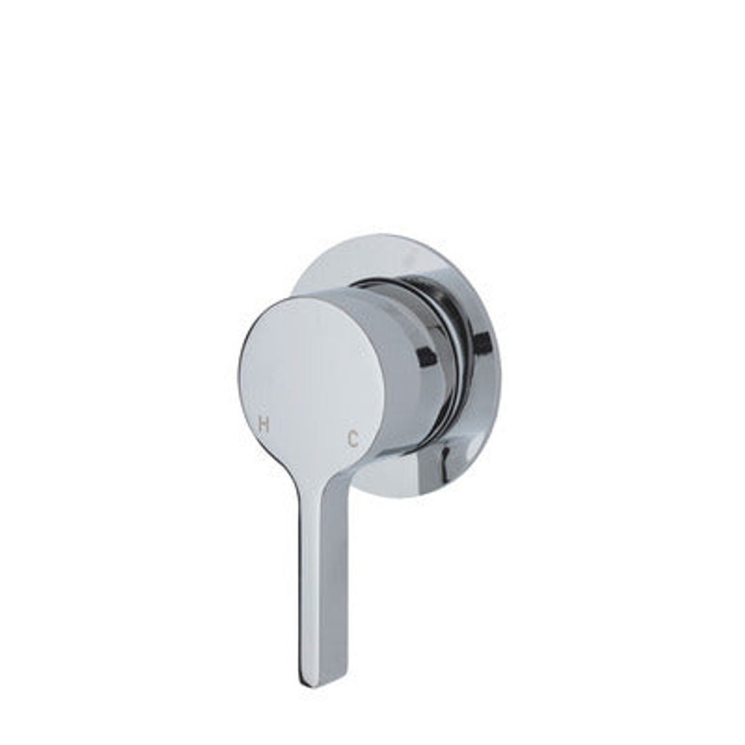 Fienza Sansa Wall Mixer Chrome Small Round Chrome Plate