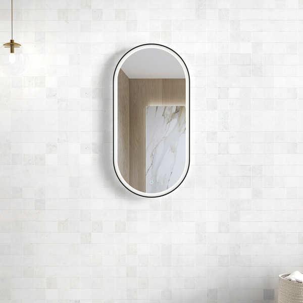 Otti Noosa Framed Led Mirror Black 900X450 *Anti-Fog