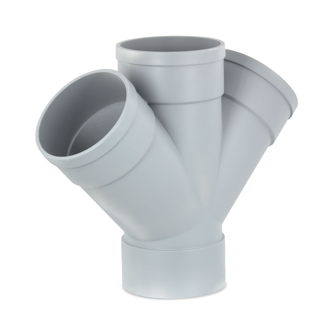 DWV 45 Degree Double Junction