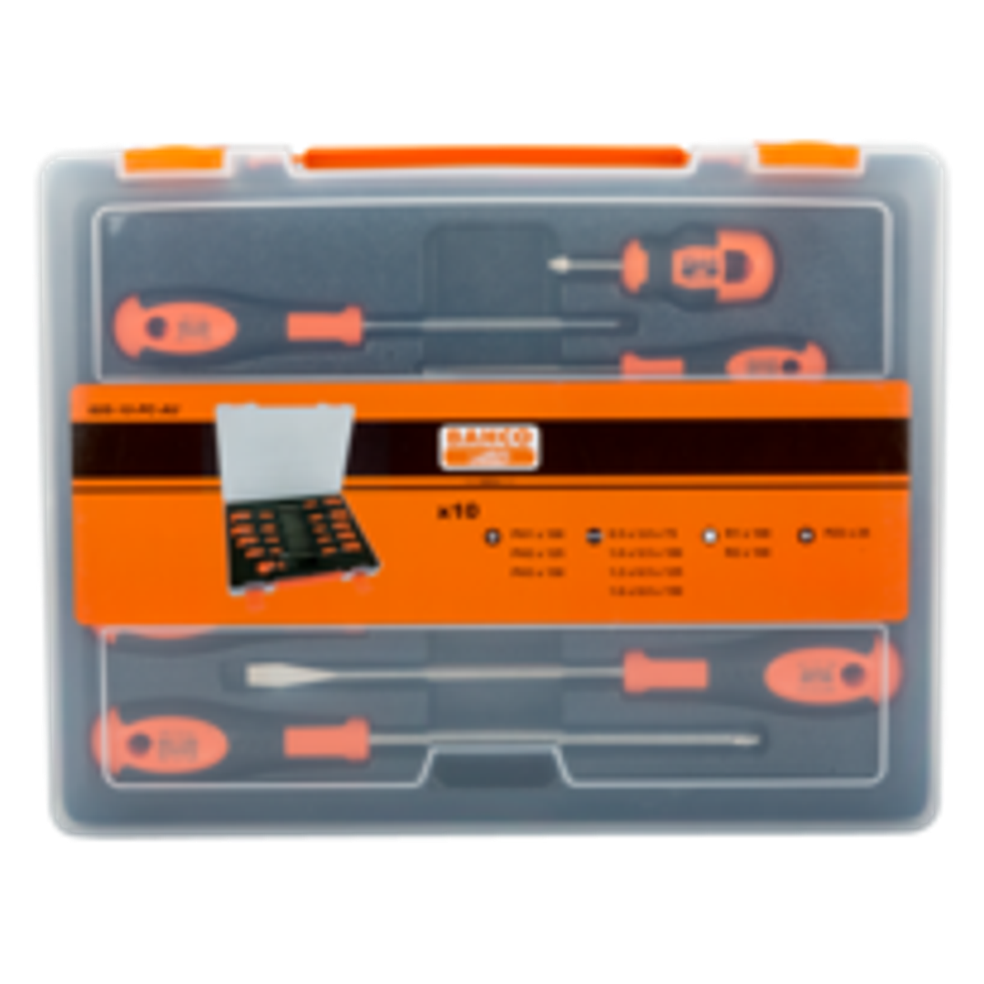 Bahco 10 Pcs Screwdriver Set In Plastic Case 605-10-Pc-Au