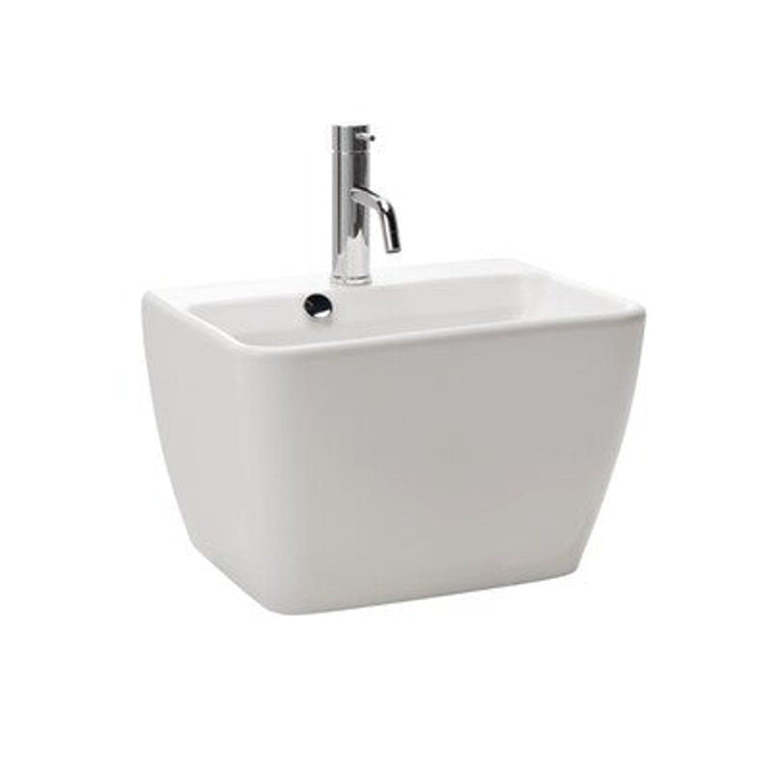 Streamline Gala Emma Square Wall Basin & Shroud Inc Waste 1T