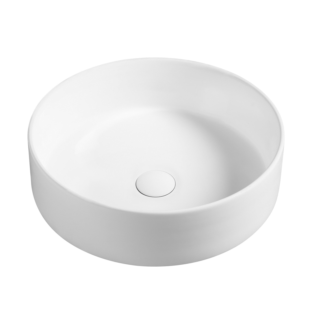 OTTI ARTIS 88 ABOVE COUNTER ROUND BASIN NTH MATT WHITE FINE CERAMIC 355X355X120MM