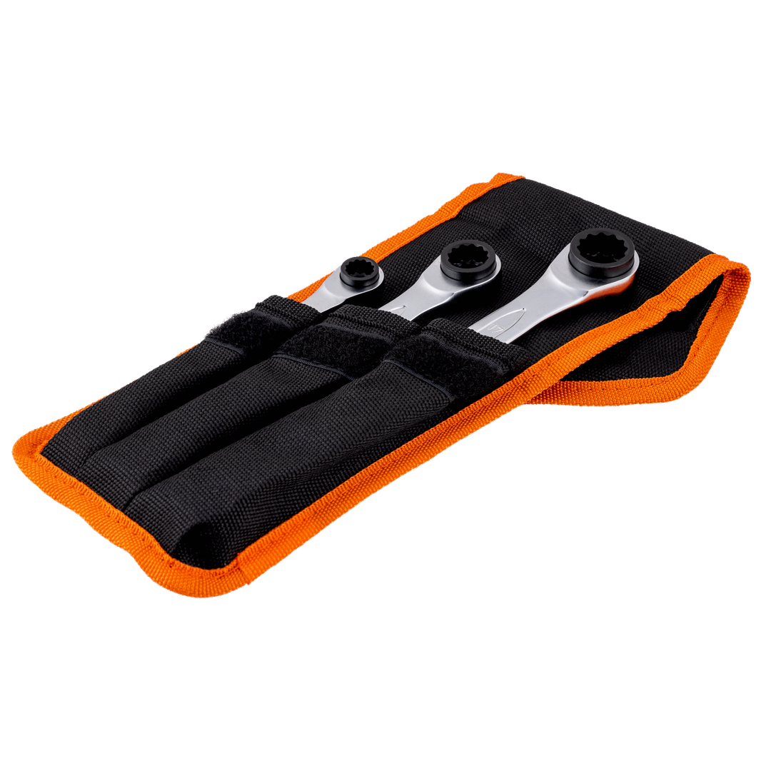 Bahco Reversible Ratchet Spanner Set – S4Rm/3T