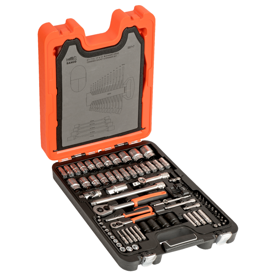 Bahco 94-Piece 1/4" & 1/2" Combination Socket & Spanner Set