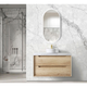 Otti Byron 900X460X550 Wall Hung Natural Oak Plywood Cabinet