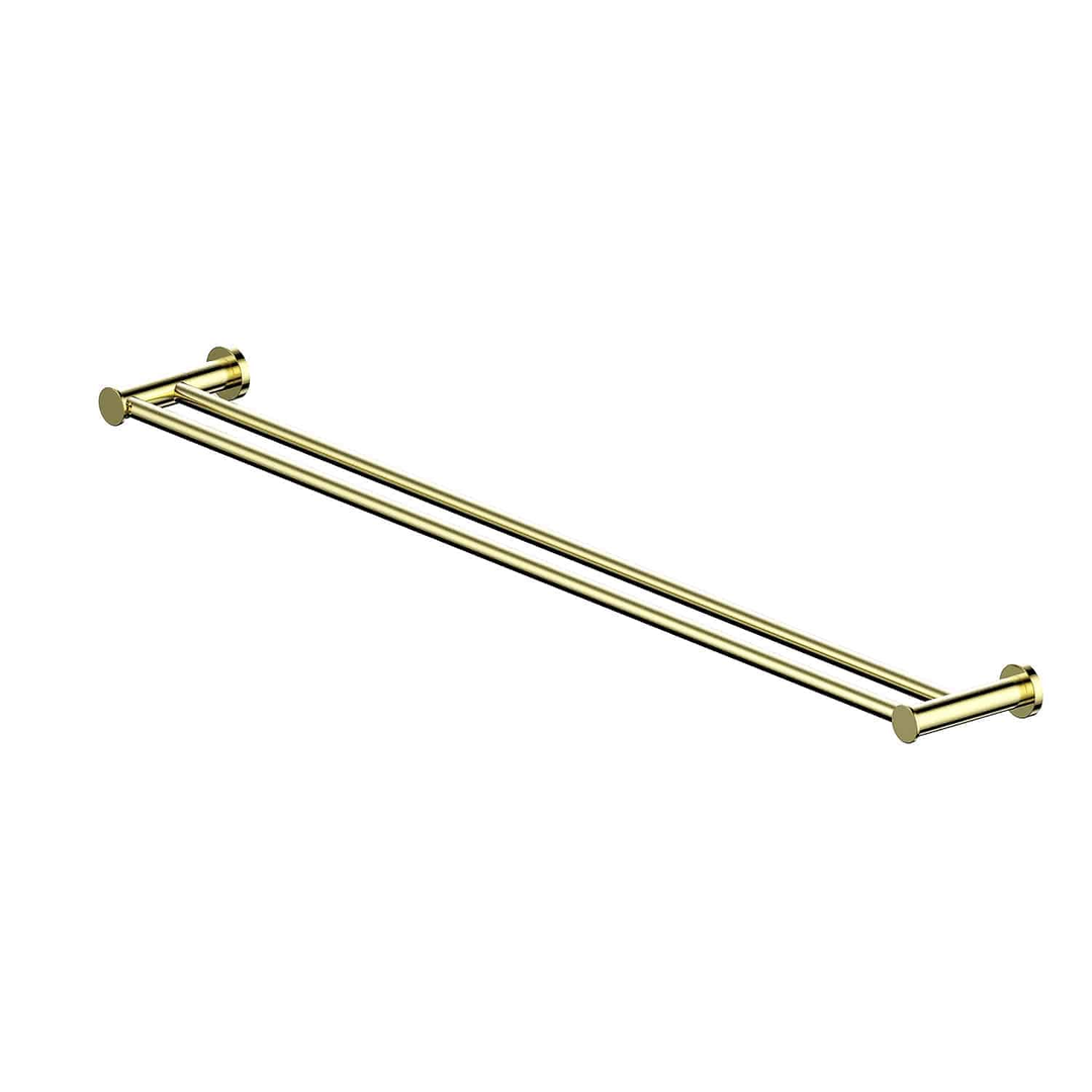 Greens Reason Double Towel Rail Pvd Brushed Brass