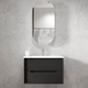 Otti Byron 750X460X550 Wall Hung Natural Oak Plywood Vanity With Pure White Stone Top