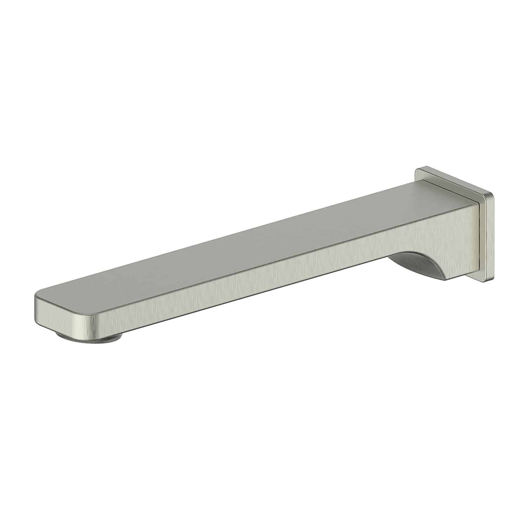 Greens Swept Bath Spout Brushed Nickel Fixed Spout