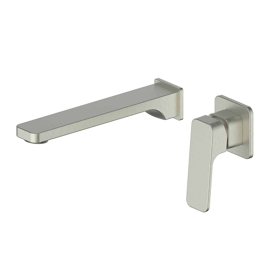Greens Swept Wall Basin/Bath Mixer Pvd Brushed Nickel