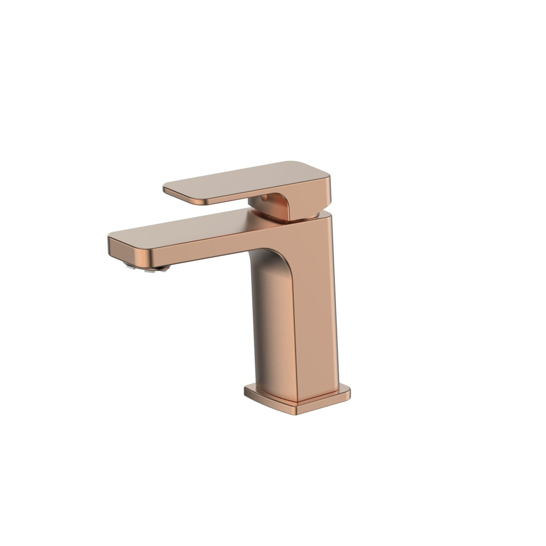 Greens Swept Basin Mixer Pvd Brushed Copper