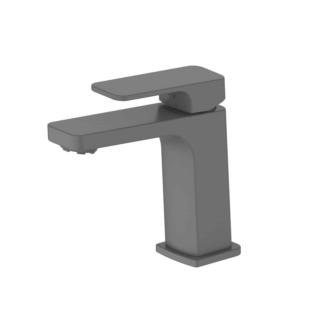 Greens Swept Basin Mixer Pvd Gun Metal