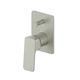 Greens Swept Diverter Shower Mixer Brushed Nickel 82Mm X 120Mm Wall Plate