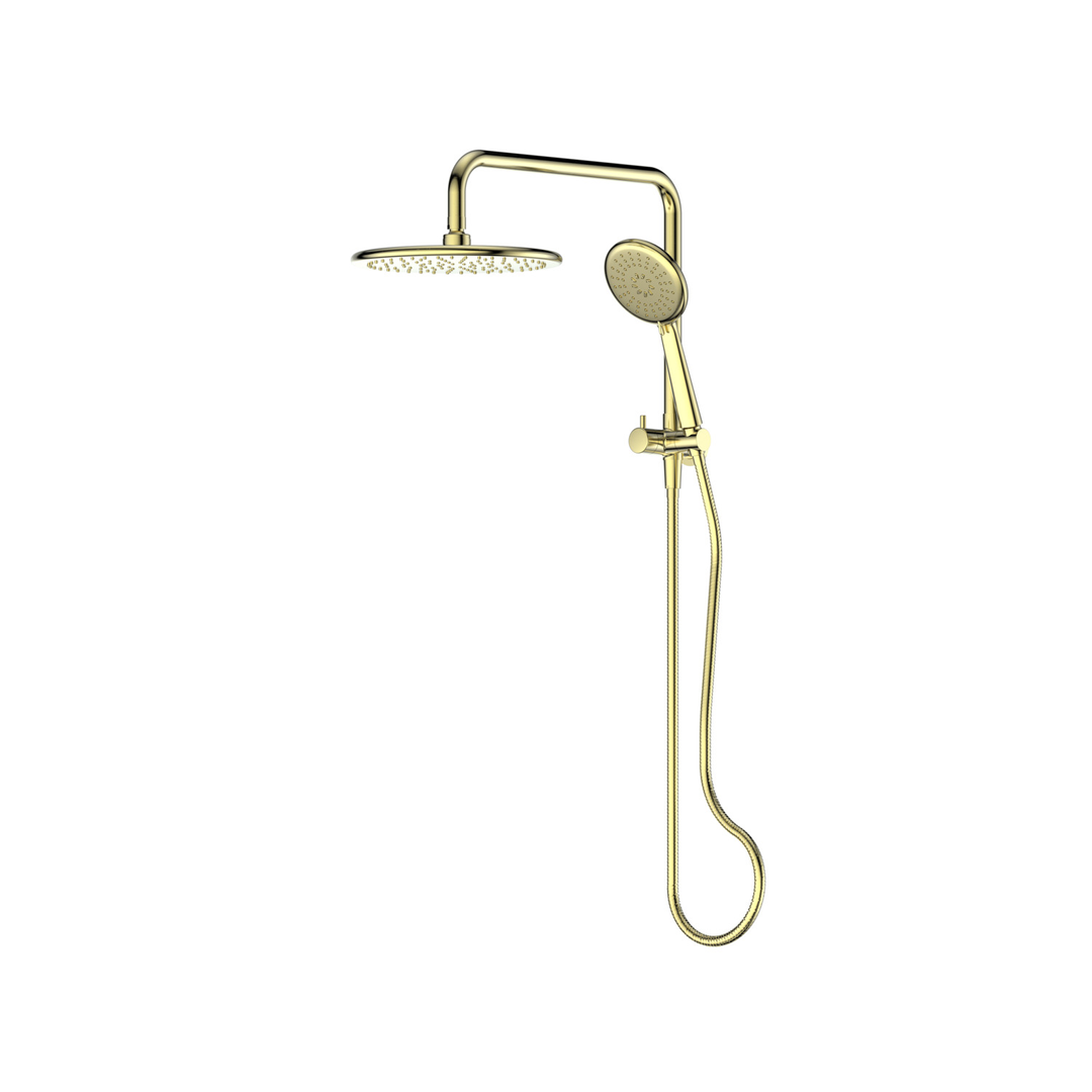 Greens Rocco Short Twin Rail Shower Pvd Brushed Brass