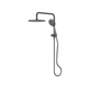Greens Rocco Short Twin Rail Shower Pvd Gun Metal