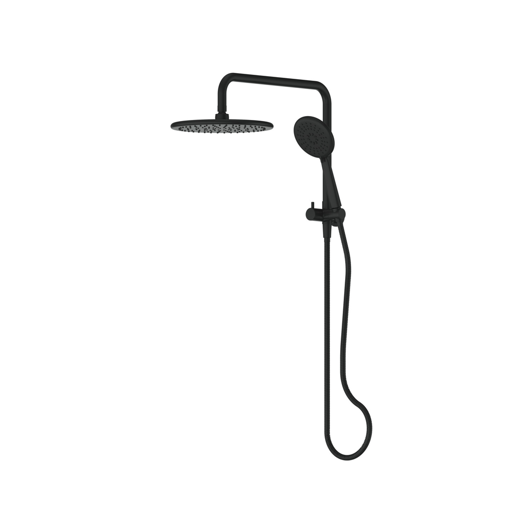Greens Rocco Short Twin Rail Shower Matte Black