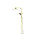 Greens Corban Twin Rail Shower Pvd Brushed Brass