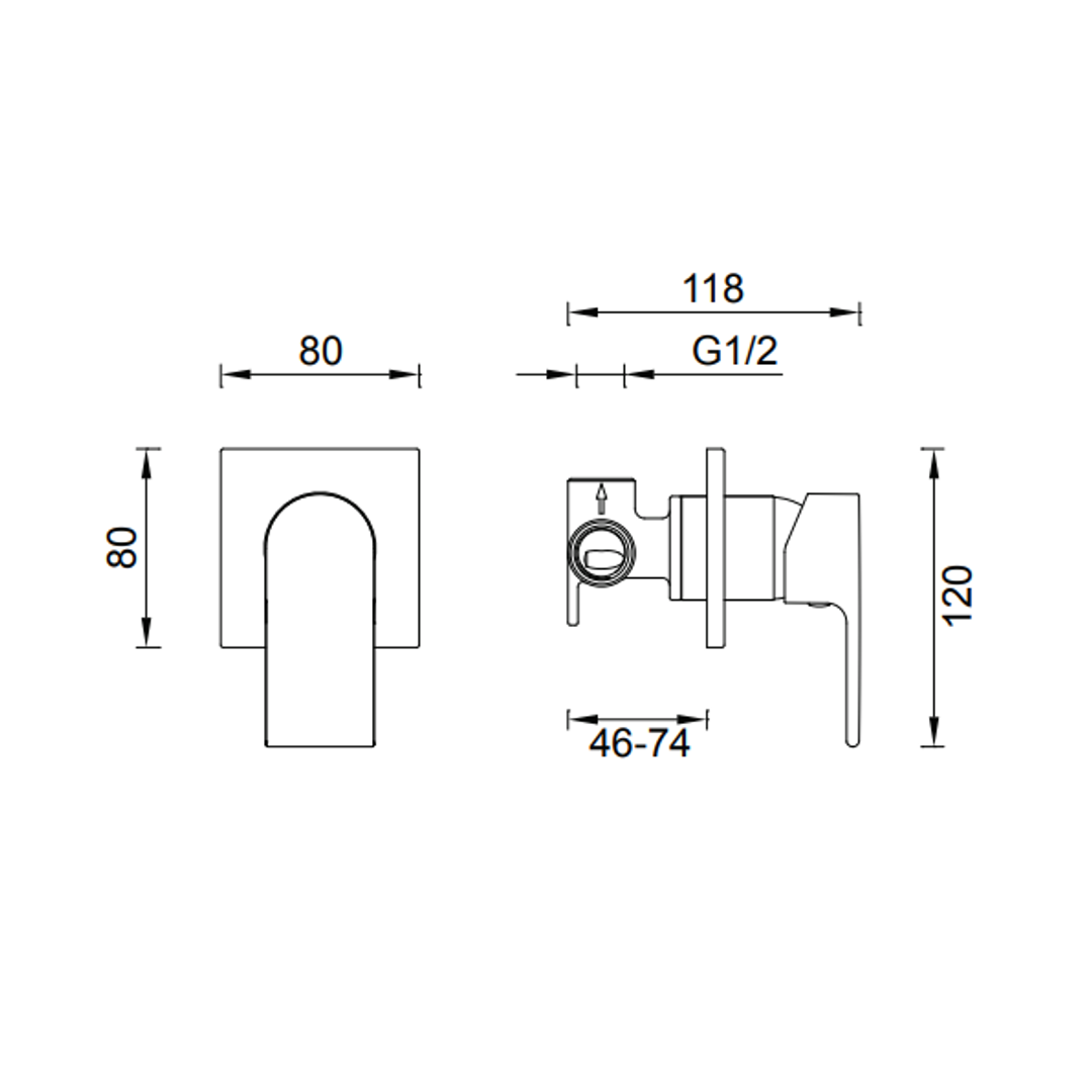 Abey Gareth Ashton Park Avenue Shower Mixer Inc Body 1Sh-Ext/Sh-Int